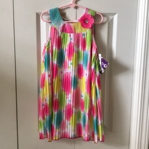 Pastel color girl chiffon dress